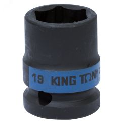 Головка торцевая ударная шестигранная 1/2', 19 мм King Tony 453519M