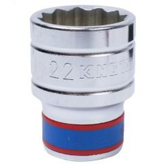 Головка торцевая стандартная двенадцатигранная 1/2', 22 мм King Tony 433022M