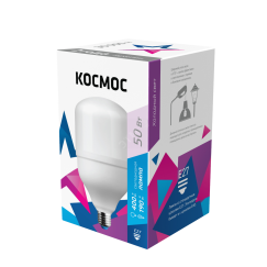 Лампа светодиодная LED 50Вт 220В Е27 D138х220 6500К дневной 4700 лм КОСМОС LksmHWLED50WE2765
