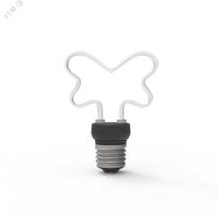 Лампа светодиодная филаментная LED 4 Вт 330 лм 2700К AC185-265В E14 контурная Artline Свеча теплая матовая колба Black Filament Gauss Gauss 1000801104