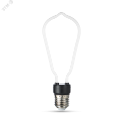 Лампа светодиодная филаментная LED 4 Вт 330 лм 2700К AC185-265В E27 ST64 теплая матовая колба Black Filament Gauss 1005802104