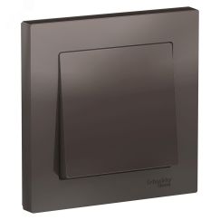 Выключатель одноклавишный ATLASDESIGN схема 1 10АХ в сборе мокко SE (Systeme) ATN000612