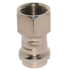 Соединитель нержавеющая сталь 22 х 3/4' ВР, пресс Rommer RSS-0022-002234