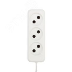 Удлинитель 3 гнезда, 3 м, 2х0.75 мм, б/з, белый REXANT 11-8733