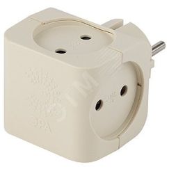 Тройник 4гн, без заземл (сл. кость) (10/60/2640) SP-4-I ЭРА Б0008206