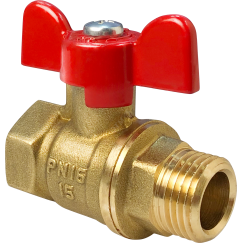 Кран шаровой OPTIMA 11Б27фт1М 3/4' ВН ручка бабочка VALFEX VF.218.L0B1.034