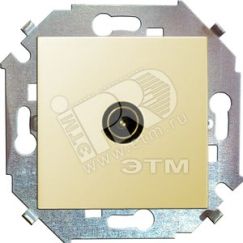 15 Розетка TV одиночная винтовой зажим слоновая кость Simon 1591475-031