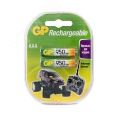 Аккумулятор перезаряжаемый GP 95AAAHC AAA, емкость 950 мАч - 2 шт. в клемшеле GP 8829