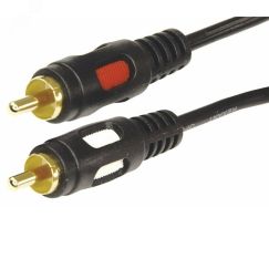 Кабель 2 RCA - 2 RCA, длина 3 метра, черный (GOLD), 17-0145, REXANT 17-0145