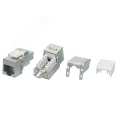 Вставка Keystone Jack RJ-45(8P8C)категория 6экран Hyperline KJ9-8P8C-C6-90-SH-F