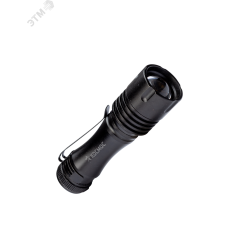 Фонарь ручной 1Вт LED/с линзой/с зумом/1xAA/корпус алюминий/зажим для крепления, КОСМОС КОСМОС KOS105B