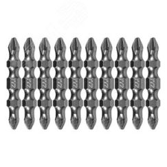 Набор бит двухстор., PH2-PZ2х45 мм, сталь S2, 10шт. Denzel 11675