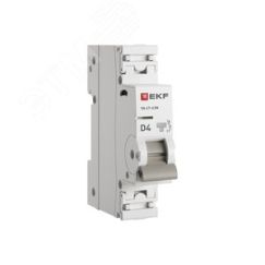 Автоматический выключатель 1P 4А (D) 4,5kA ВА 47-63N EKF PROxima EKF M634104D