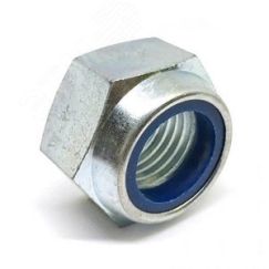 DIN 985 Гайка М12 5 ZN шестигранная самоконтрящаяся низкая с нейлоновой вставкой РФ A1C000120030507