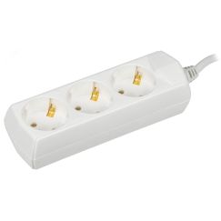Удлинитель бытовой 03 3 места 2P+PE/3м 3х1мм2 10А/250В GE NERICA IEK WYP10-10-03-03-Z-G