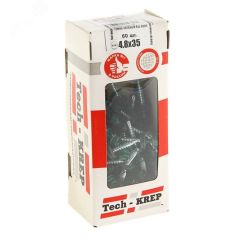 Саморез КР св. 4,8х35 RAL-6005 (тёмно-зеленый)  - коробка Tech-Krep 124634