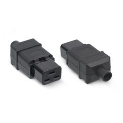 Вилка С19 разборная, 16А, 250 V, черная Cabeus IEC-320-C19