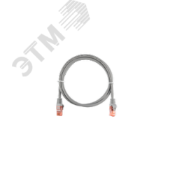 Шнур U/UTP 4 пары, Кат.6a, 2хRJ45/8P8C, T568B, 7х0,175мм, LSZH, серый, 2м NIKOMAX/NIKOLAN NMC-PC4UA55B-ES-020-C-GY