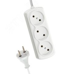 Удлинитель КОСМОС 6А 3 гн ПВС 2*0,75 7м КОСМОС YKsm7m-3g(6A)S