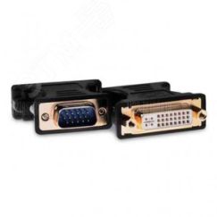 Адаптер переходник DVI-I 24 5M на VGA 15F, контакты позолоченные Vention ECFB0