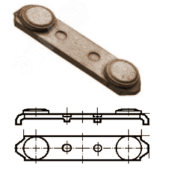 Контакт подвижный (мостик) к контактору МК-1,     МК-2, МК-3, МК-4 ЧЭАЗ г.Чебоксары 5ЛХ553048.02
