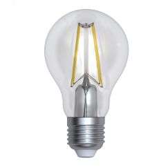 Лампа светодиодная диммируемая. LED-A60-12W/4000K/E27/CL/DIM GLA01TR Форма А, прозрачная. Air. (4000K). Картон. Uniel UL-00005184