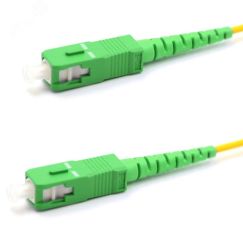 Патч-корд оптический соединительный SM 9/125 OS2 SC/APC-SC/APC Simplex LSZH 3м, REXANT 50-2024