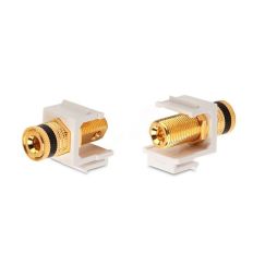 Вставка Keystone Jack коннектор Binding Post (черный) ROHS белая Hyperline 248122