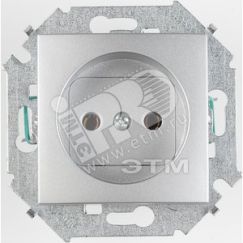 Розетка 2P со шторками, 16А, 250В, винтовой зажим, алюминий Simon 1591444-033