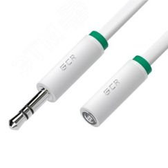 Удлинитель аудио Jack 3.5 мм M на Jack 3.5 мм F, 1.5 м., белый Greenconnect GCR-STM1662-1.5m