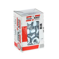 Гайка DIN934 М10 шестигранная оцинкованная (50 шт) Tech-Krep 105249