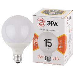 Лампа светодиодная STD LED G95-15W-2700K-E27 E27 / Е27 15Вт шар теплый белый свет ЭРА Б0049077