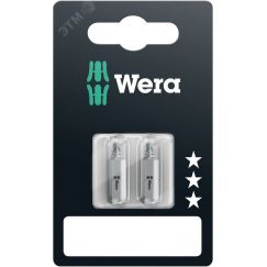 Бита 851/1 Z PH SB вязкая твердость хвостовик 1/4 C 6.3 2 шт PH 1 x 25 мм с держателем-еврослот WERA WE-073304