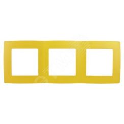Рамка на 3 поста, Эра12, жёлтый, 12-5003-21 ЭРА Б0019404