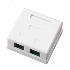 Розетка комбинированная внешняя. RJ-45(8P-8C) + RJ-11(6P-4C). UTP неэкраниров, REXANT 03-0120