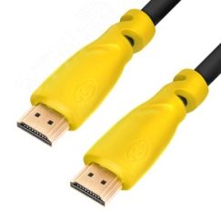 Кабель HDMI 1.4 19М на 19М, 1.5 м., желтый, позолоченные контакты Greenconnect GCR-HM340-1.5m