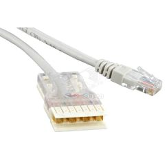 Патч-корд 110 тип-RJ45 1 пара LSZH серый (1м) Hyperline 229893