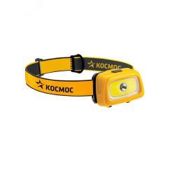 Фонарь налобный , XPE LED + 3W COB, 3 батарейки ААА, 80 Lm, 220 Lm, КОСМОС KOC-H3WDS-COB