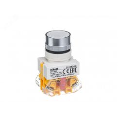 Выключатель кнопочный с фиксацией ABF d22 мм белая 220В ВK-22 SE (Dekraft) 25124DEK