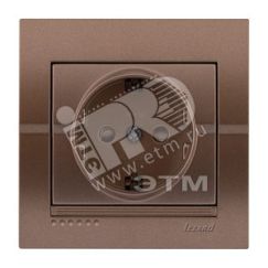 DERIY Розетка с защитой от детей ПБТ светло-коричневая металлик Lezard 702-3131-124