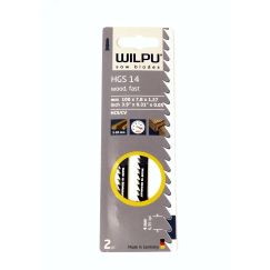 Пилка для лобзика HGS 14 х2шт/уп для дерева до 50мм (быстрый рез) WILPU 0236000002