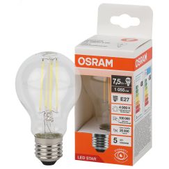 Лампа светодиодная филаментная LED Star Грушевидная 7,5Вт (замена 100Вт), 1000Лм, 4000К, цоколь E27 OSRAM LEDVANCE 4058075684188