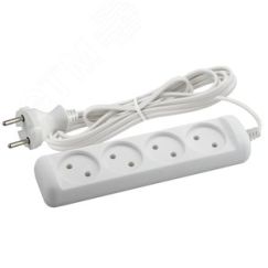 Удлинитель электрический без заземления 4 розетки 3м ШВВП 2x0,75мм2 6А UX-4-3m ЭРА ЭРА Б0038560