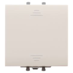 Выключатель одноклавишный модульный, &quot;Avanti&quot;, &quot;Ванильная дымка&quot;, 2 модуля