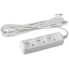 Удлинитель без зазeмл., 2х1мм2, 10А, ПВС, 3гн, 1,5м (20/600) U-3-1,5m-2x1 ЭРА Б0028354