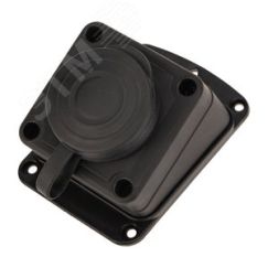 Розетка штепсельная угловая влагозащищенная стационарная ОУ, 2P+PE 230V,16 А, IP44 каучук, REXANT REXANT 111-127-4