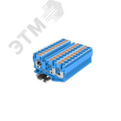 Клемма TP 1-2 проходная Push-in, сечение 10 мм. кв., синяя SUPU TP10-3-BU