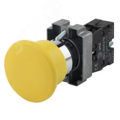 Кнопка управления LAY5-BC51''Грибок'' без подсветки желтая 1з ЭРА Б0045644