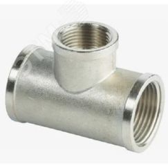 Тройник ВВВ 1'х3/4'х1' переходной, никелированный Aquadeel BFN-011-303