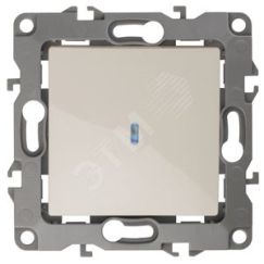 Выключатель с подсветкой, 10АХ-250В, Эра12, слоновая кость,12-1102-02 ЭРА Б0014634